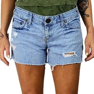 Free People Denim Shorts Spitzer 29 Blue Distress